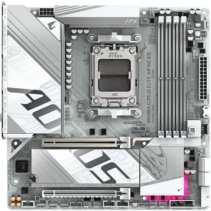 Matična ploča Gigabyte B850M AORUS ELITE WIFI6E ICE, AM5, DDR5