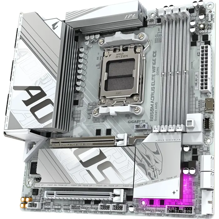 Matična ploča Gigabyte B850M AORUS ELITE WIFI6E ICE, AM5, DDR5