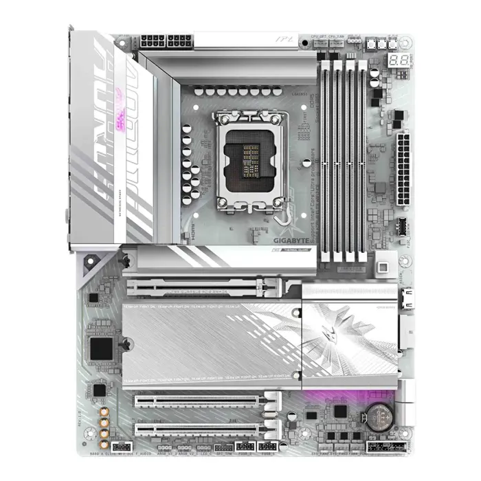 GIGABYTE B860 AORUS ELITE WIFI7 ICE Motherboard - Intel Core Ultra Series CPUs, 14+1+2+1 Phases VRM, up to 9200MHz DDR5, 1xPCIe 5.0 + 2xPCIe 4.0 M.2, 2.5GbE LAN, WIFI 7, USB 4