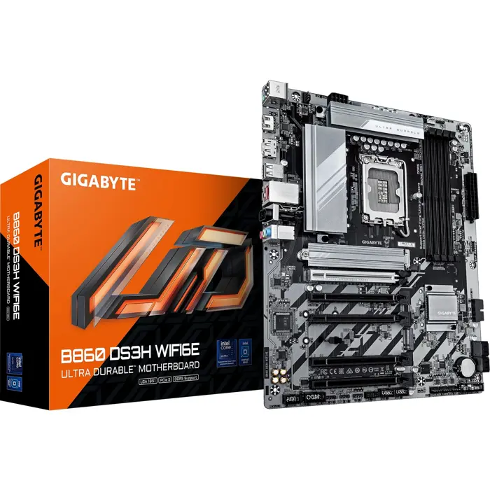 GIGABYTE B860 DS3H WIFI6E - Socket 1851 - motherboard (white)