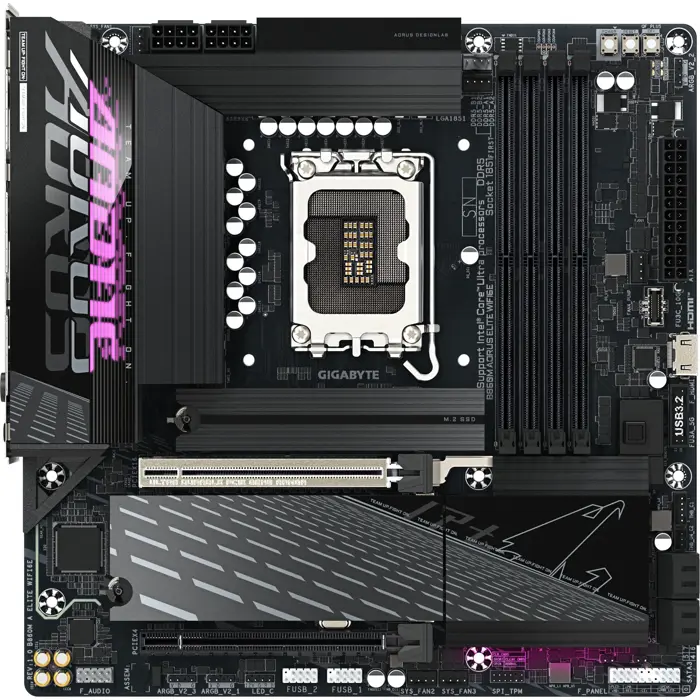 GIGABYTE B860M AORUS ELITE WIFI6E - Socket 1851 - motherboard (white)