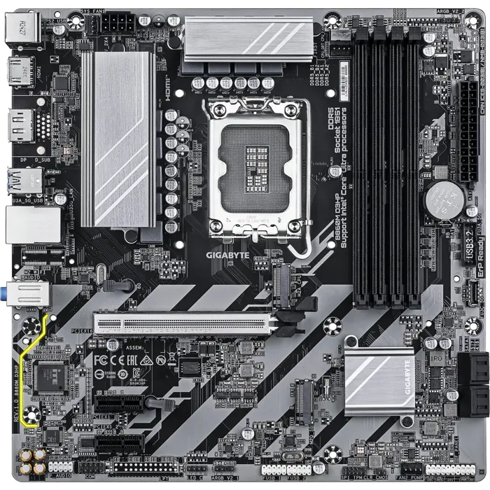 GIGABYTE B860M D3HP - Socket 1851 - motherboard (white)