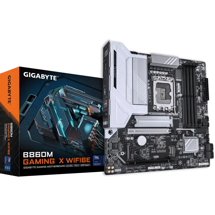 GIGABYTE B860M GAMING X WIFI6E - Socket 1851 - motherboard (white)