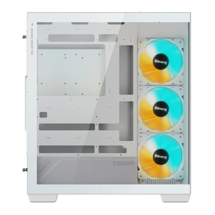 Gigabyte C500 Panoramic Stealth Ice USB-C USB 3.2 GEN2 ATX ARGB Lighted housing, white