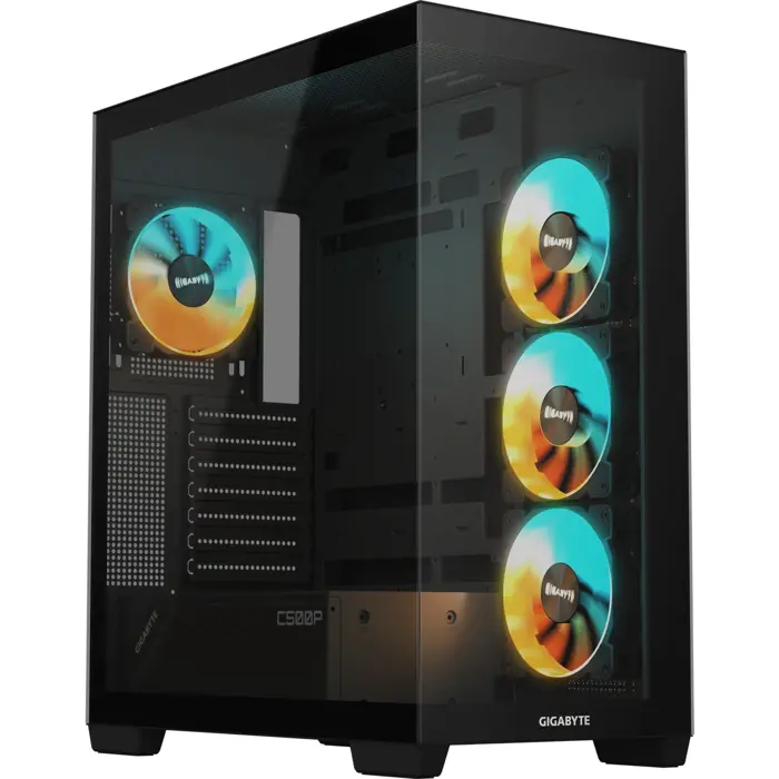 GIGABYTE C500 Panoramic Stealth, Tower Case (Black, Tempered Glass x 2)