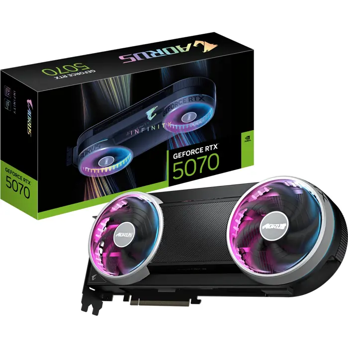 GigaByte GeForce RTX 5070 AORUS INFINITY 12G (DLSS 5, 3x DisplayPort, 1x HDMI 2.1)