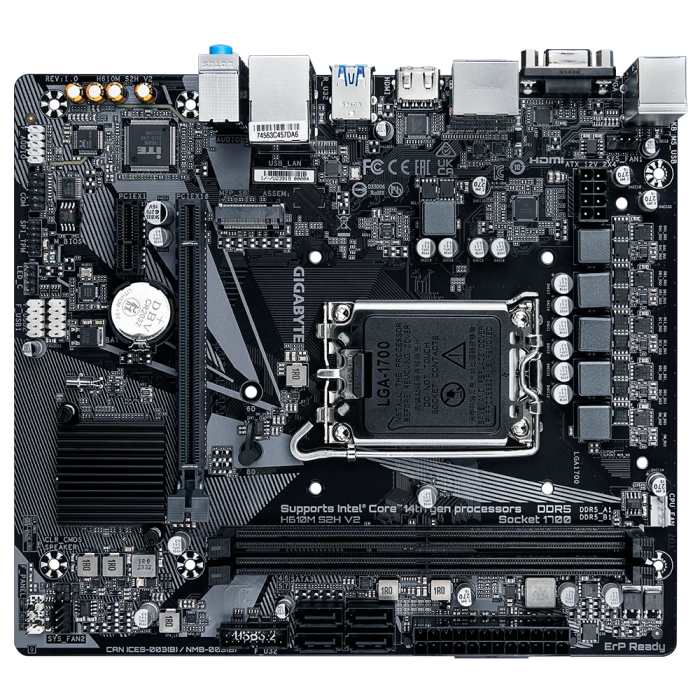 GIGABYTE H610M S2H V2, DDR5, SATA3, DP, USB3.2Gen1, LGA1700 mATX