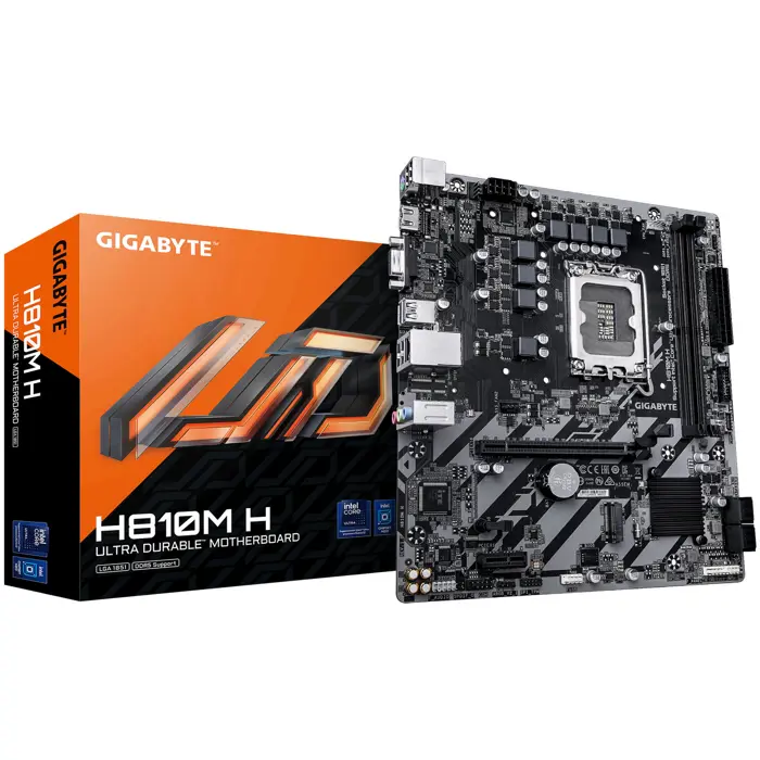 GIGABYTE H810M H Mainboard, Sockel LGA 1851, Intel H810, Micro-ATX, DDR5-H810M H