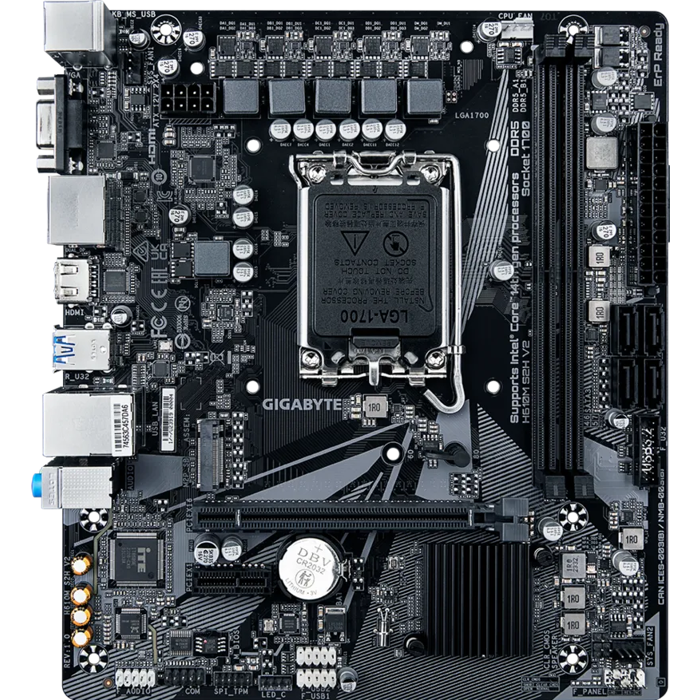 GigaByte MB H610M S2H V2 DDR5, S.1700, 2xDDR5/5600, PCIe 4.0, SATA3, M.2, G-LAN, VGA/HDMI/2xDP, USB3.2, 7.1ch., mATX