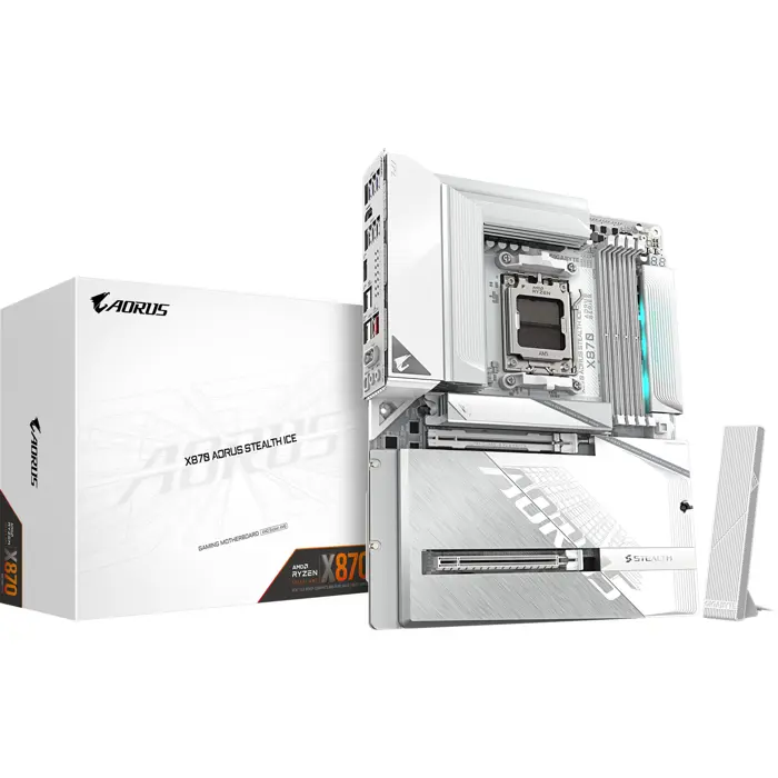 GigaByte X870 A STEALTH ICE (silver/white) - Socket AM5 motherboard