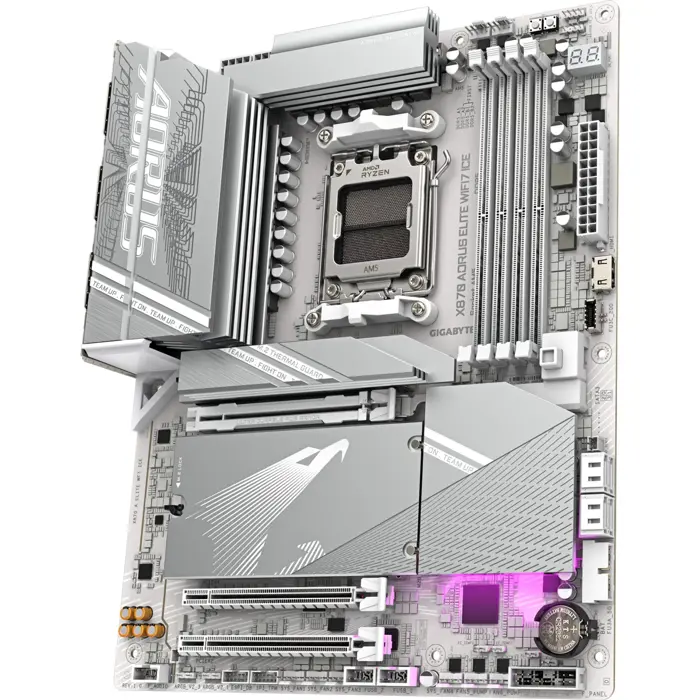 GIGABYTE X870 AORUS ELITE WIFI7 ICE - Socket AM5 - motherboard (silver)