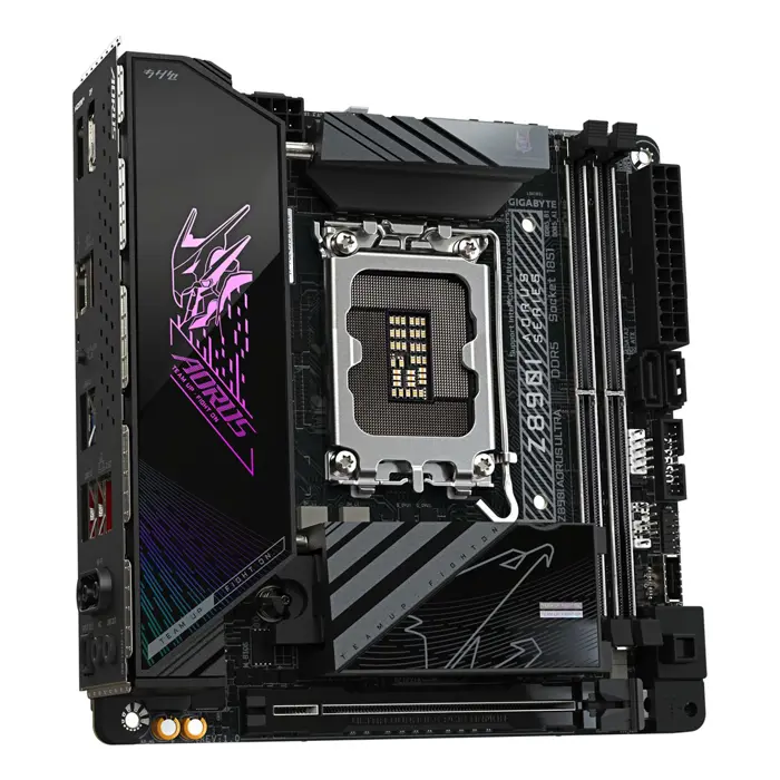 GIGABYTE Z890I AORUS ULTRA Motherboard - Supports Intel Core Ultra (Series 2) CPUs, 8+1+2 phases VRM, up to 8800MHz DDR5 (OC), 1xPCIe 5.0 + 1xPCIe 4.0, Wi-Fi 7, 2.5GbE LAN, Thunderbolt 4