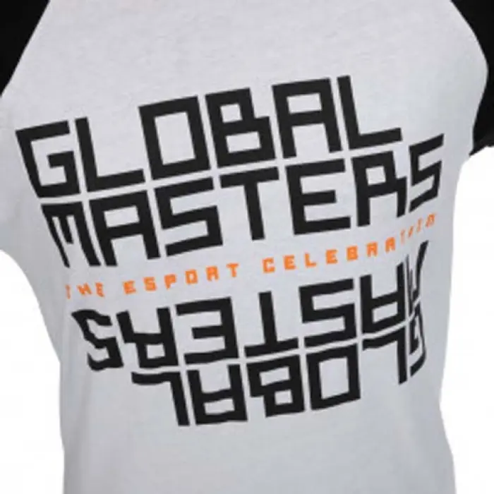 Global Masters T-Shirt GM Text - white (M)-GM-M-BY007B-M