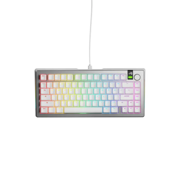 Glorious GMMK 3 Pro 75% Custom Gaming Keyboard - Pre-Built, ANSI (US), Fox Switches, silver