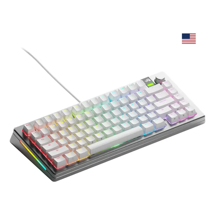 Glorious GMMK 3 Pro 75% Custom Gaming Keyboard - Pre-Built, ANSI (US), Fox Switches, silver