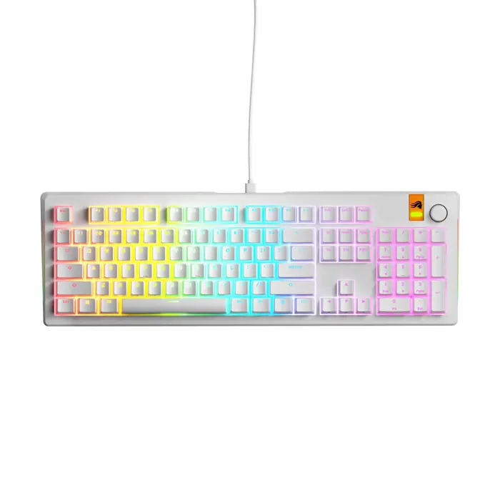 Glorious GMMK 3U 100% Custom Gaming Keyboard - Pre-Built, ANSI (US), Fox HE Switches, White