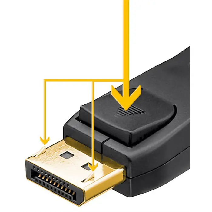 goobay DisplayPort 2.0/2.1 cable, 16K @ 60Hz, 80 Gbit/s black, 3 meters