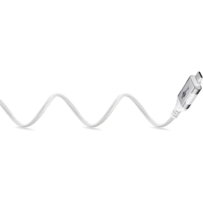goobay Ethernet adapter cable USB-C 3.2 Gen2 > RJ-45, Slim (white, 2 meters)