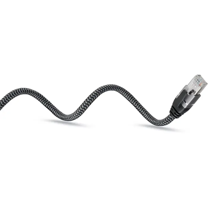 goobay Ethernet cable USB-A 3.2 Gen1 plug > RJ-45 plug, LAN adapter (black/silver, 10 meters)