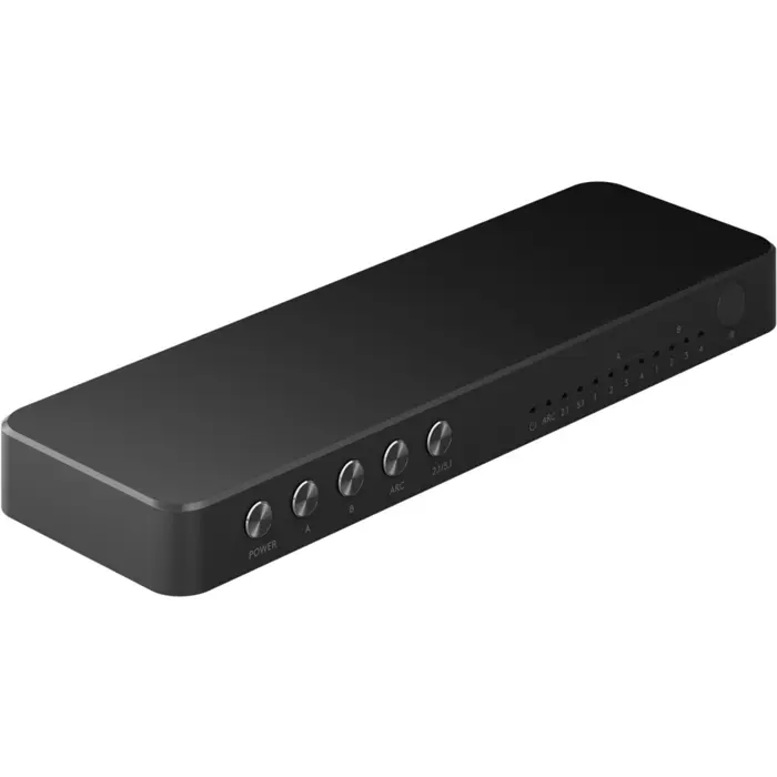 Goobay HDMI Matrix Switch 4 to 2 (4K @ 60Hz), HDMI Splitter (black)
