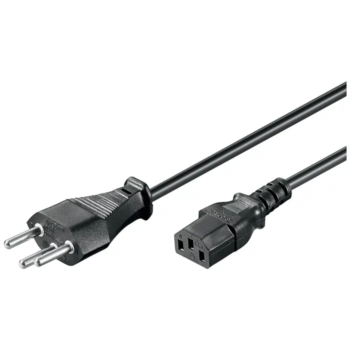 Goobay Kaltgerätekabel (Schweiz) black Cable 2 Meter