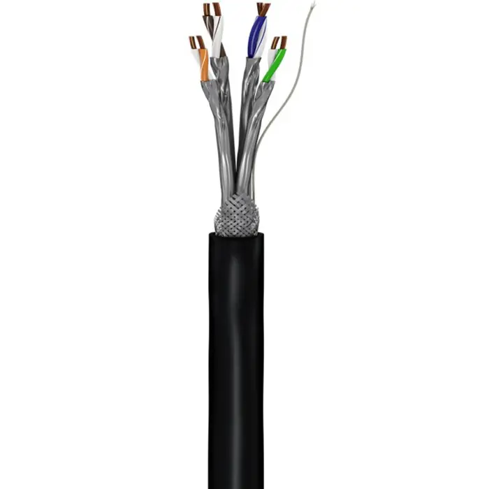 goobay Outdoor Network Cable Cat.7 S/FTP (PiMF) (black, 100 meters)