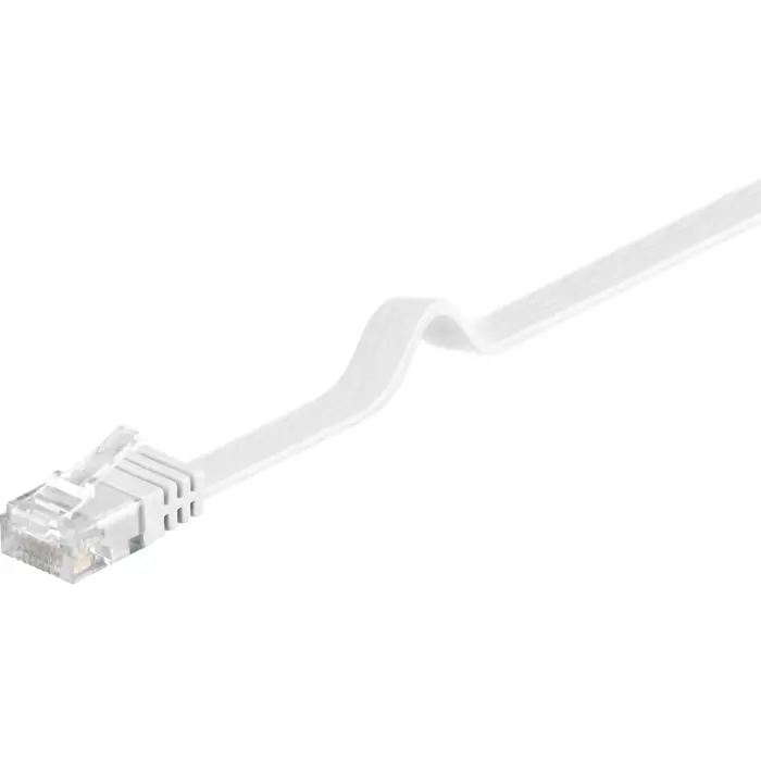 goobay Patch cable Cat6 U/UTP flat white 10,0m