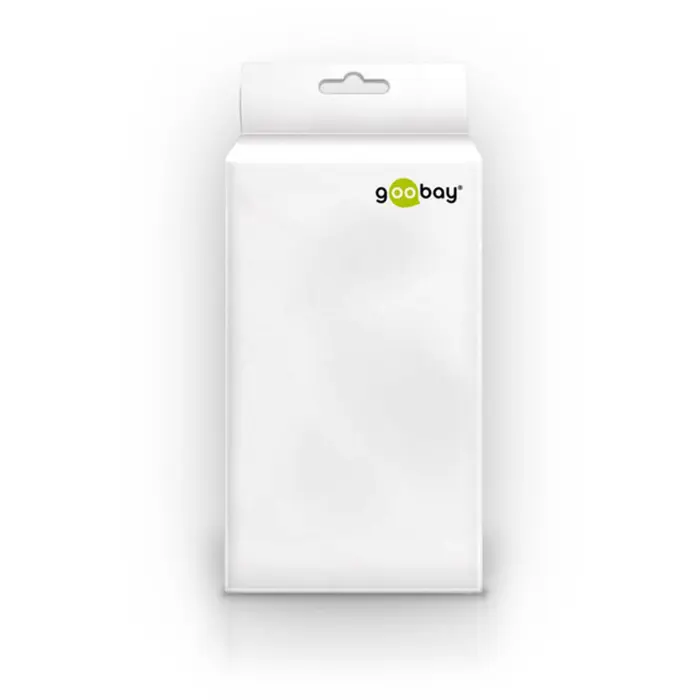 goobay power bank 20,000 mAh, integrated USB-C cable 13cm, 30 watts black, 20 Ah, 1x USB-A, 2x USB-C, PD, QC