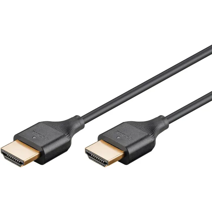 Goobay Slim High Speed HDMI Cable with Ethernet, 4K @ 60Hz (Black, 3 Meters)