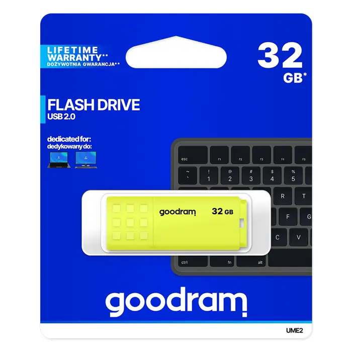 Goodram UME2 USB flash drive 32 GB USB Type-A 2.0 Yellow
