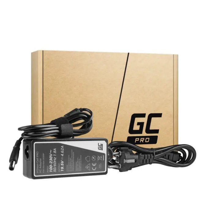 Green Cell (AD09P) Dell AC adapter 90W, 19V/4.62A, 7.4mm-5.0mm