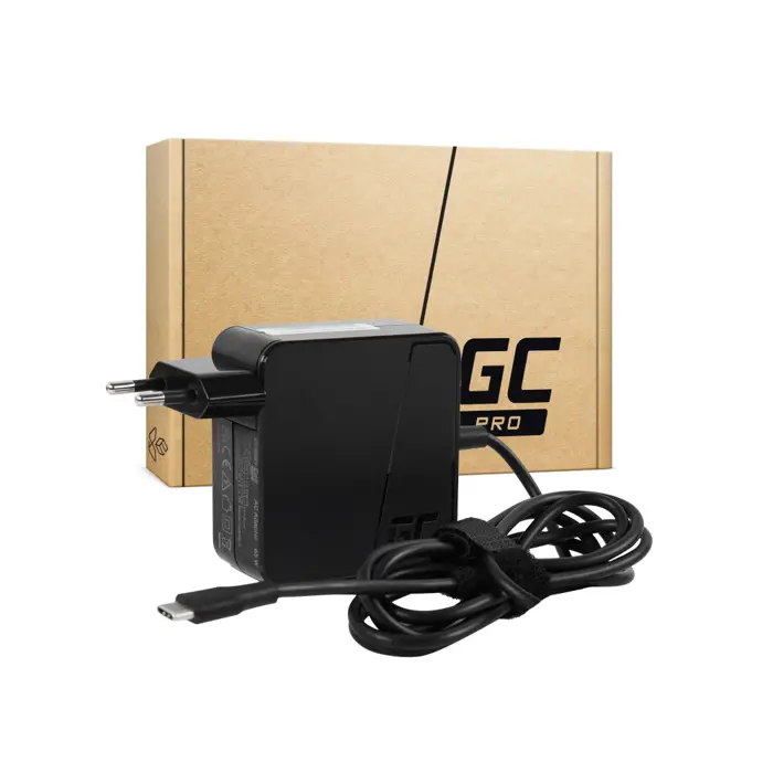 Green Cell (AD134PV2) USB-C 65W punjač sa USB-C kabelom za Apple MacBook Pro 13, Asus ZenBook, HP Spectre, Lenovo ThinkPad