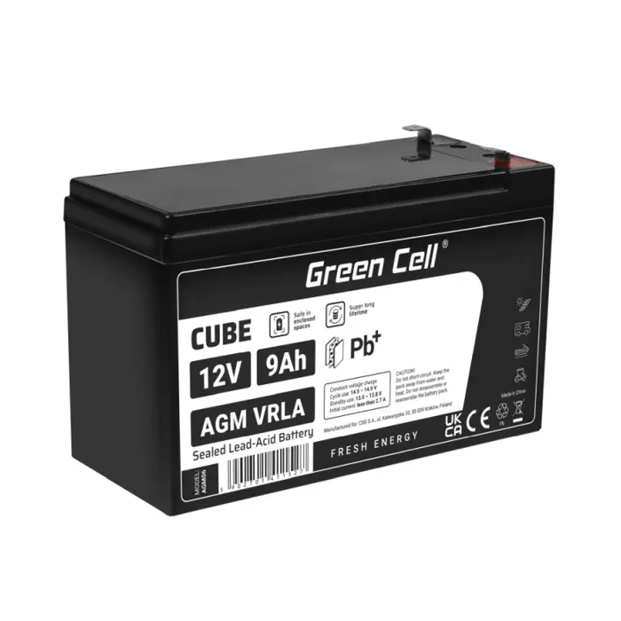 Green Cell (AGM06) baterija AGM 12V/9Ah