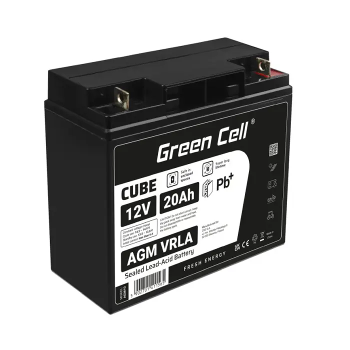 Green Cell (AGM10) baterija AGM 12V/20Ah