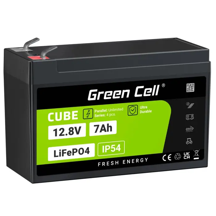 Green Cell LFPGC12V7AH UPS battery Lithium Iron Phosphate (LiFePO4) 12.8 V 7 Ah