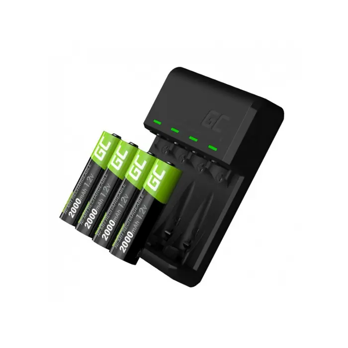 Green Cell punjač VitalCharger + 4x baterije AA 2000mAh Ni-MH