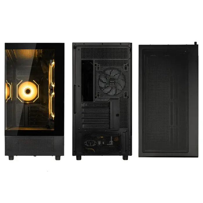 GSI SmartAssembly ARGB Glass Micro-ATX Case - 650W Bronze-GSI M-ATX G650B