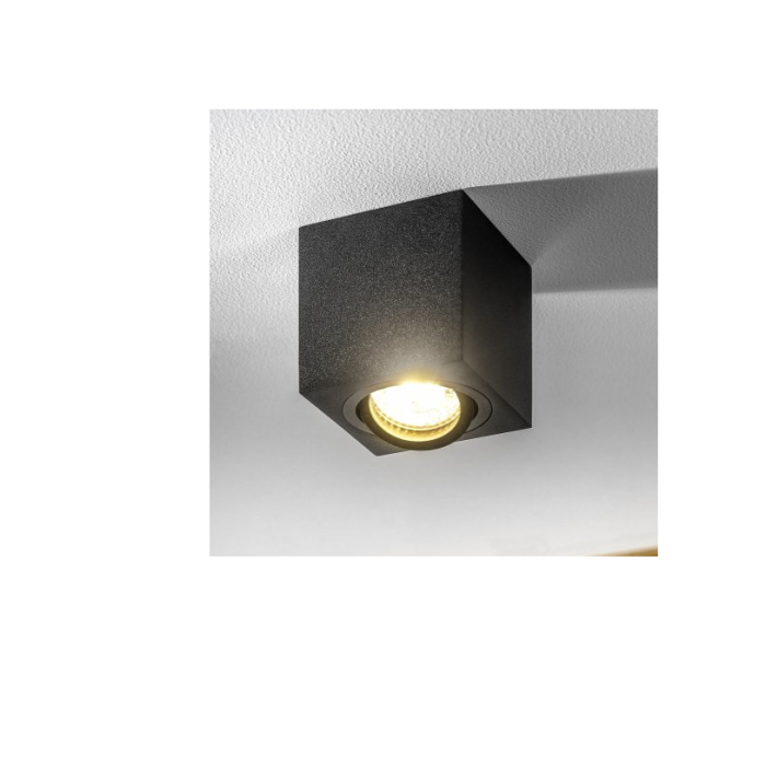 GTV ceiling lamp AVEIRO BIS 1xGU10 230V IP20 square, black