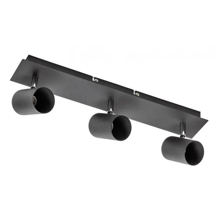 GTV ceiling lamp VENETO 3xGU10 230V IP20, black