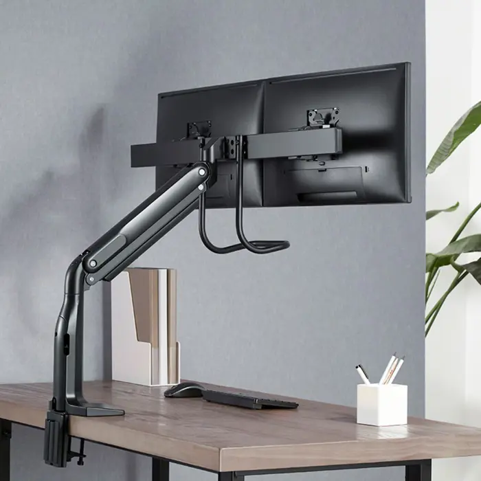 HAGOR gas lift arm dual, monitor holder (black)