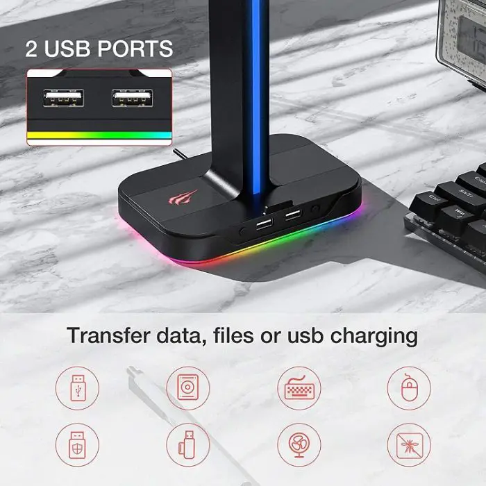 HAVIT Gamenote RGB LED Headphone Stand TH650