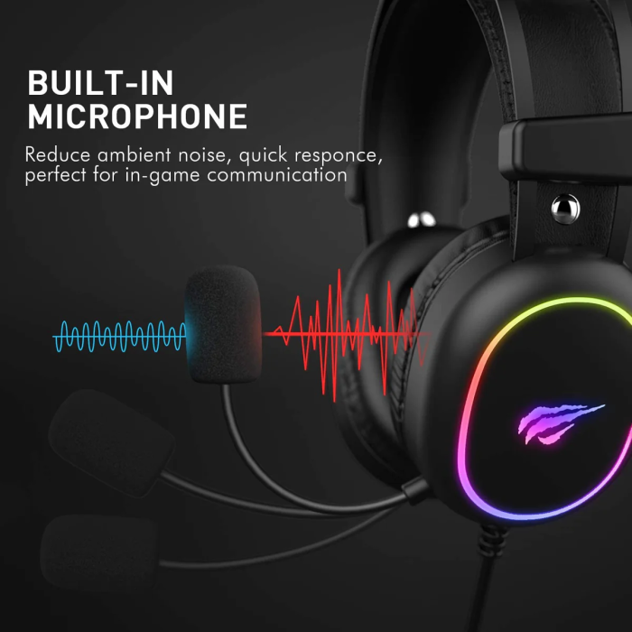 HAVIT Gamenote RGB LED headphones with microphone HV-H2016d