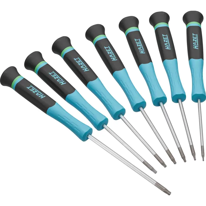 Hazet electronic screwdriver set 811EL-T/7, 7 pieces (black/blue, TORX)