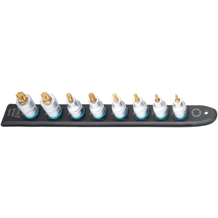 Hazet SmartRail 1/2 socket set Torx, 8 pieces (black, T20 - T60, short)