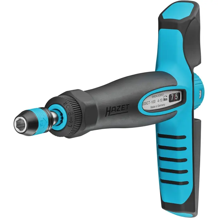 Hazet torque screwdriver 6005CT-100 black/blue, 4 - 10 Nm, 1/4" bit holder, T-handle