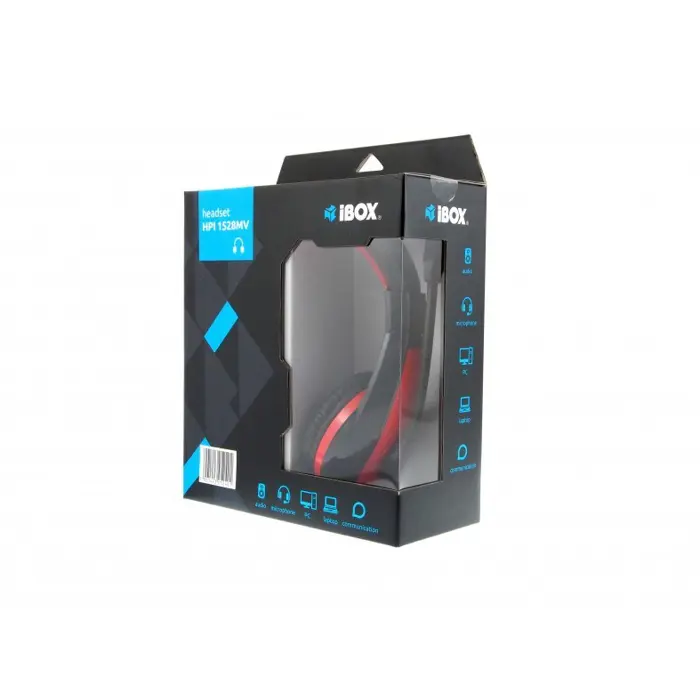 Headphones with microphone I-Box HPI 1528 MV black