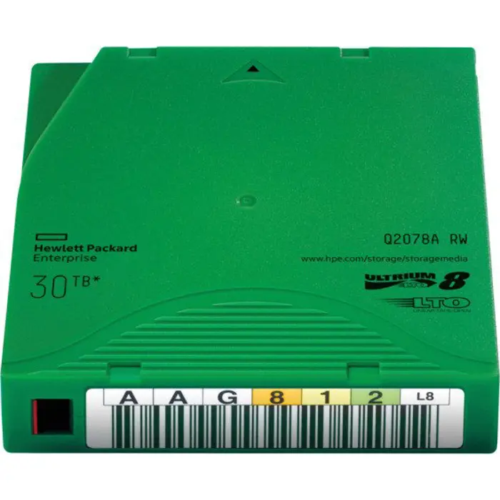 Hewlett Packard Enterprise LTO8 medium 12 TB, streamer medium (green)