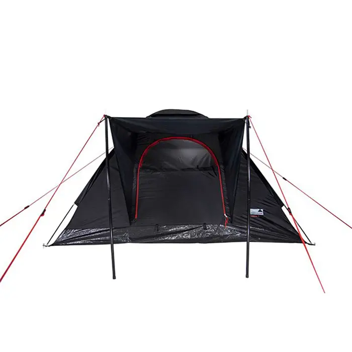 High Peak Beaver 3 Black, Red Pyramid tent 10320