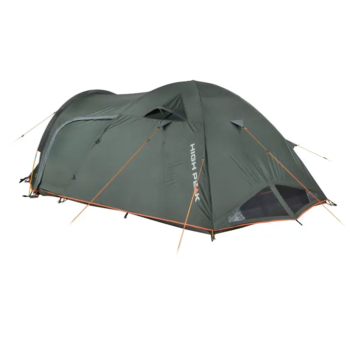 High Peak dome tent Kira 4.1 (dark green/grey, with tunnel porch, Climate Protection 80)