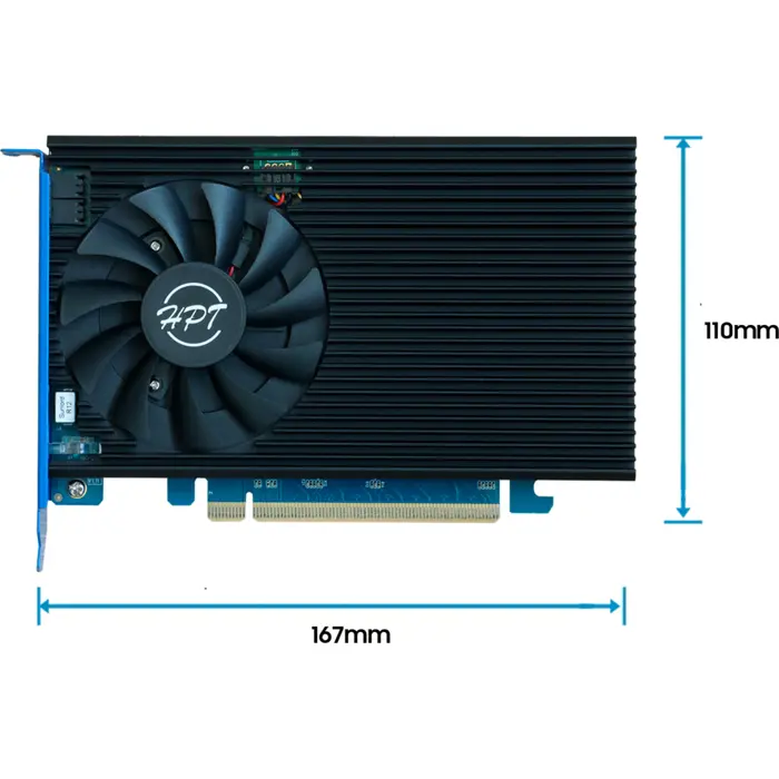 HighPoint Rocket 7604A PCIe Gen5 x16 to 4-M.2x4 NVMe RAID, RAID card